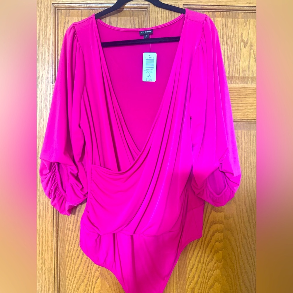 Torrid Women's Pink Drape Body Suite